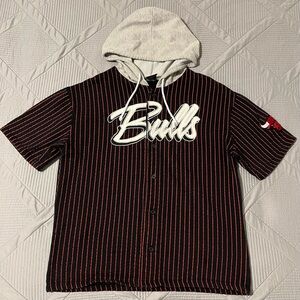 Vintage NBA Chicago Bulls Mens Hooded Shirt (M)
